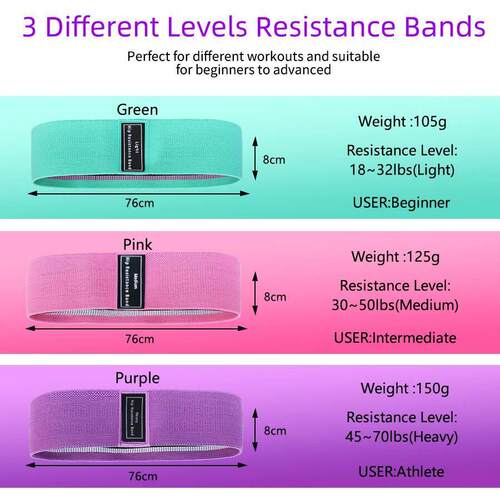 Fabric Resistance Hip Booty Bands Glute Thigh Elastic Workou