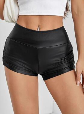 Women's Solid Color Stretch Fitted Knit Shorts Fashion