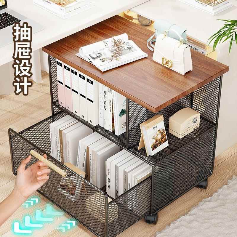 桌下可件移柜动资料收纳落地文推整理抽屉见详情式带轮小车办公室