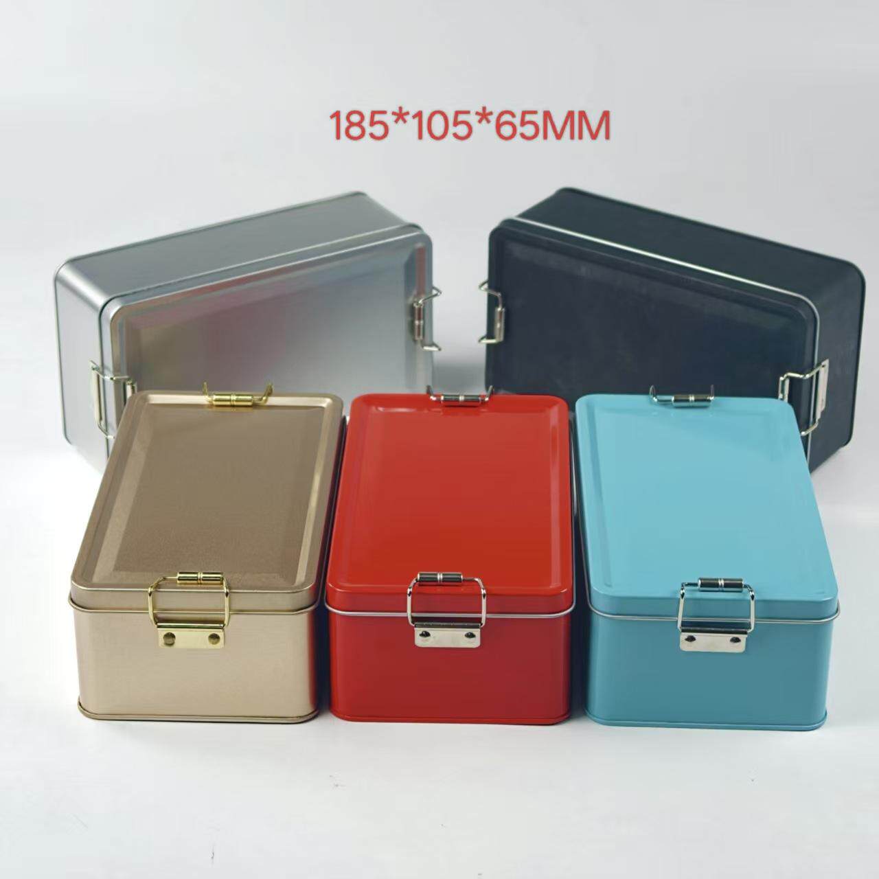 长方形滑扣铁盒喜糖果包装盒茶叶收纳盒烘焙曲奇饼干盒空盒子带盖