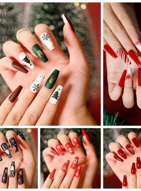 Christmas Wearing armor Fake nails Nail Patch Nail stickers