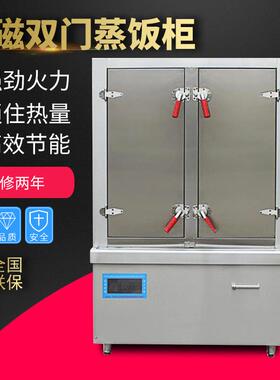 商用蒸饭柜电磁双门变频24-48盆蒸箱不锈钢蒸饭器酒店厨房设备