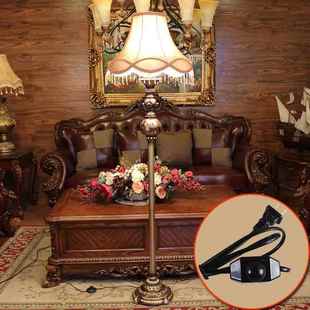 正品地欧式落地灯埋灯客厅覆美式格立式灯遥控卧室床古头台风灯脚