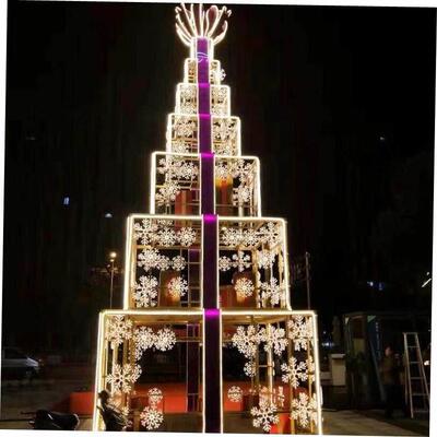 christmas decoration tree LED luminous snow lights 雪花灯