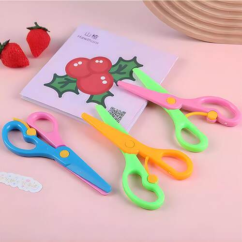 Safety Scissors, Plastic Colorful Scissors for Students and