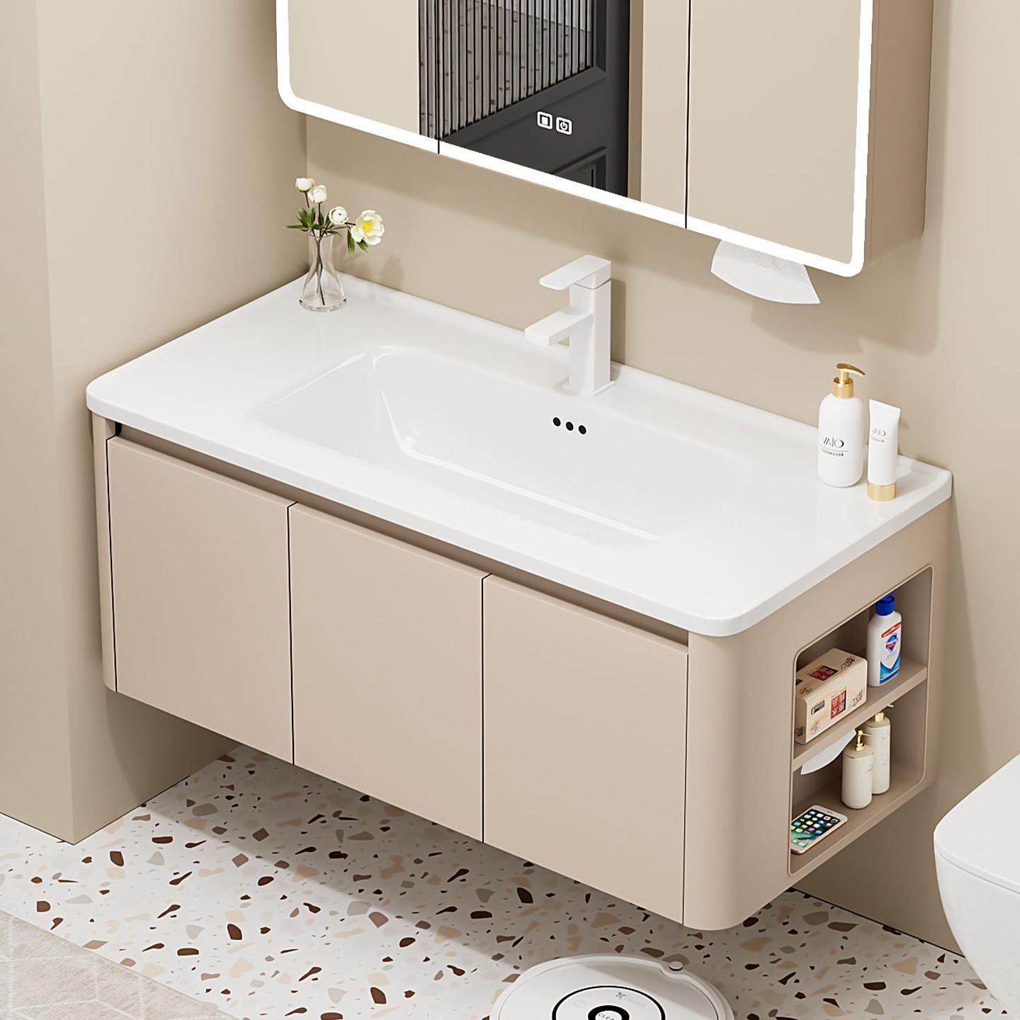 蜂窝铝浴室柜组合大圆弧侧边柜收纳柜卫生间陶瓷台盆洗手盆洗漱台,家装主材,浴室柜组合,淘宝优惠券,粉丝福利购,淘宝优惠卷