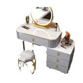 小户型梳妆台收纳柜一体卧室现代简约小型轻奢高级网红化妆桌新款