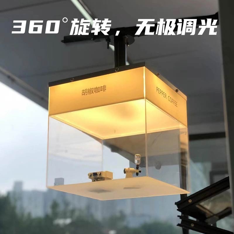 爆款 网红蛋糕店旋转灯箱定制压克力发光门头招牌可放装饰物招牌