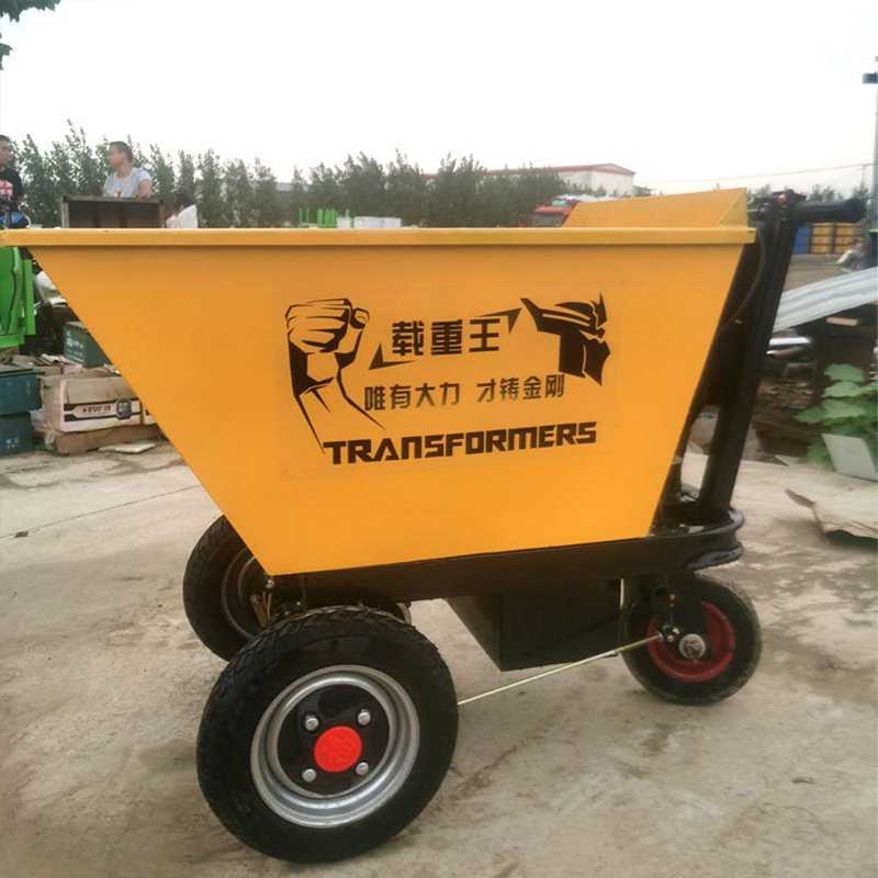 工程手推斗工地车工地灰三轮车小推车手推自卸小型翻斗小推车电动