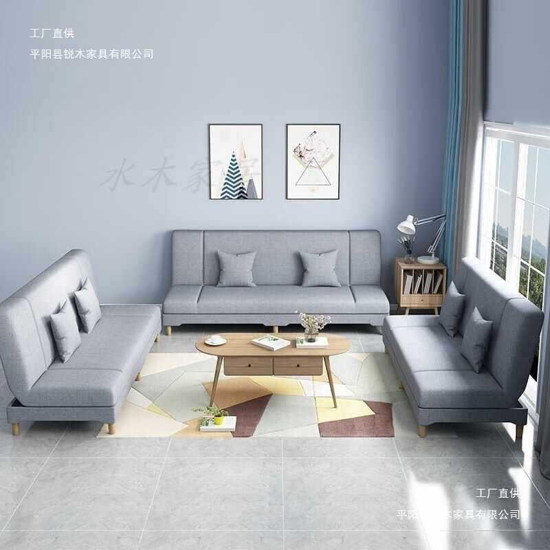 懒人沙发客厅小户型两用床出租屋房单双人可折叠床经济型布艺沙发
