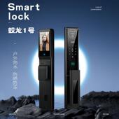 型家防用水人J1脸识别防智能门锁盗门入户门通用门锁户外防水指纹