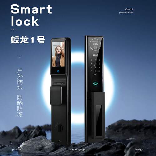家用防水人户盗脸识别智能门锁防门门入J1户通用型门锁外防水指纹
