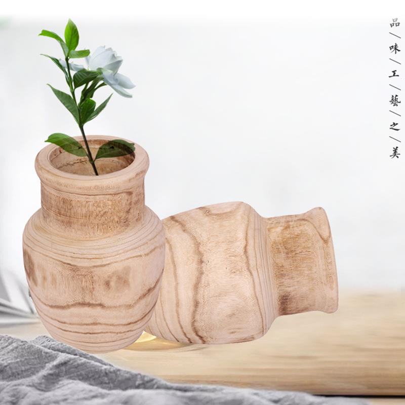 美式田园风实木木质木搭质花盆实木经绿植办盆栽典易家居公室园艺
