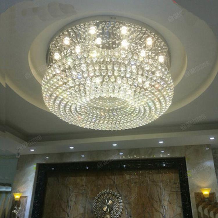 厂家led吸顶灯客厅灯圆形水晶灯吊线灯灯饰灯具