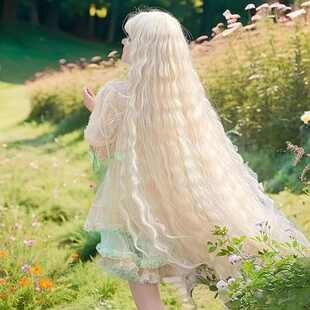 白玉森金色白公主卷长卷发波浪羽毛蓬松羊毛假发卷显超系米仙假发