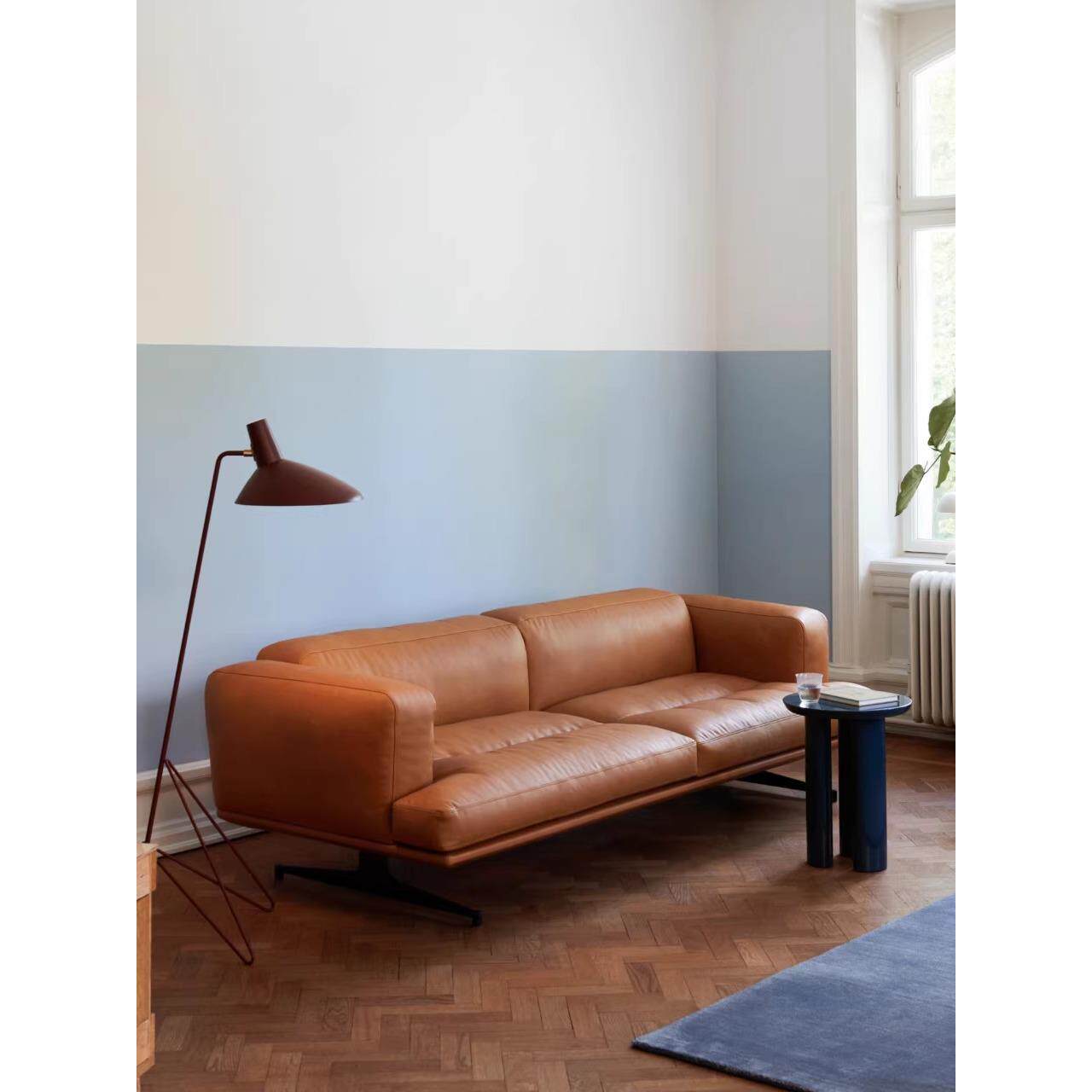 丹麦Tradition Inland北欧简约布艺真皮 AV22 23客厅三人沙发定制