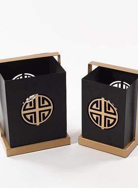 特价 新中式创意金属样板房玄关电视柜摆件客厅酒柜摆设软装饰品