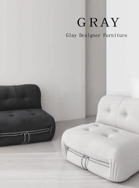 法中古型风大沙发Sorina河马钢牙客厅小户设计MTA005-4式单a人沙