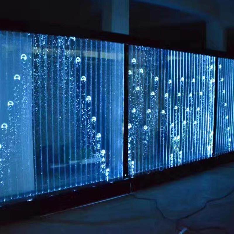 大型亚克力屏风水幕墙 流水气泡墙 创意鱼缸水族箱玄关隔断可直销