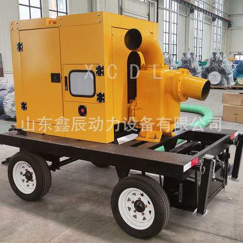 柴油机驱动移动防汛排水泵车大流量自吸无堵塞泵组