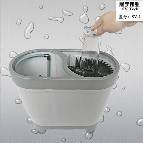 不用电的洗杯机晟宇伟业SV-1单手操作内外刷内外冲