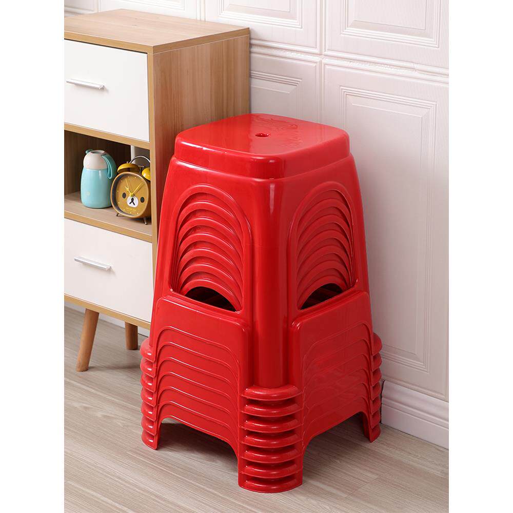 家用塑料凳子客厅板凳朔料餐桌凳加厚椅子高凳经济型胶登子方凳子