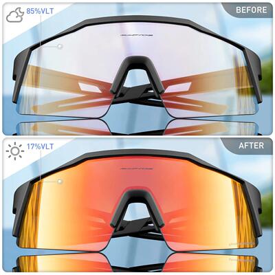 Kapvoe Photochromic Cycling Sunglasses for Men Cycl Glasses