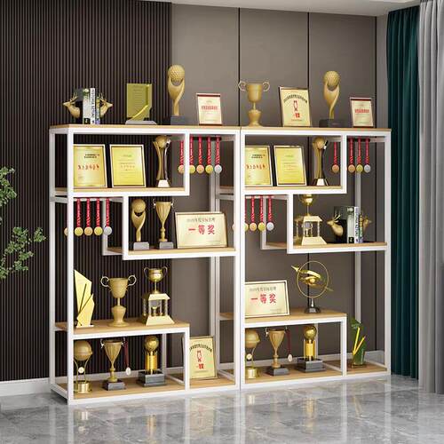 办公室荣誉牌展示架集体荣誉墙奖牌奖杯落地现代2025新款陈列架