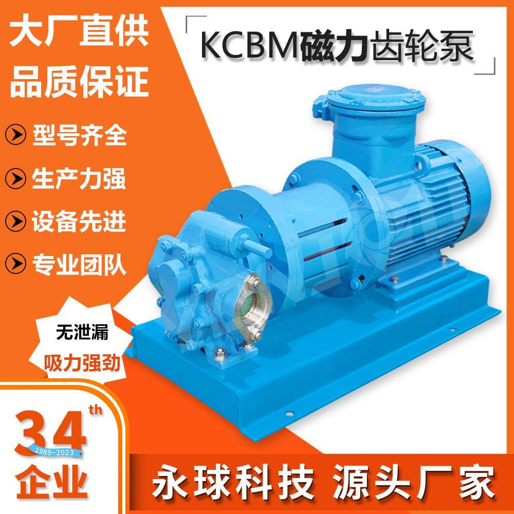 KCBM不锈钢磁力泵齿轮泵无泄漏高粘度齿轮泵永球厂家直销