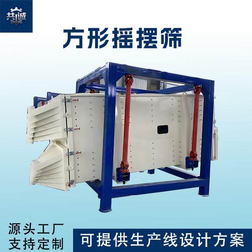 矿石筛分车间大产能耐磨筛网矿石分级用方形摇摆筛