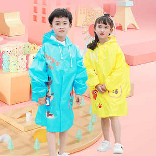 儿童雨衣带书包位男童小孩全身防水女童宝宝幼儿园小学生上学雨披