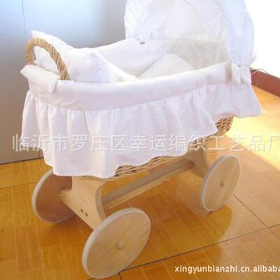 柳编厂家纯物藤条婴篮柳新CKX条婴儿篮摄植影道具篮子生儿儿睡篮