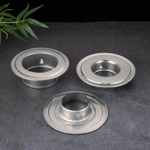 加宽不锈钢装饰盖热水器排烟管道装饰圈封堵盖空调孔遮丑墙洞护口