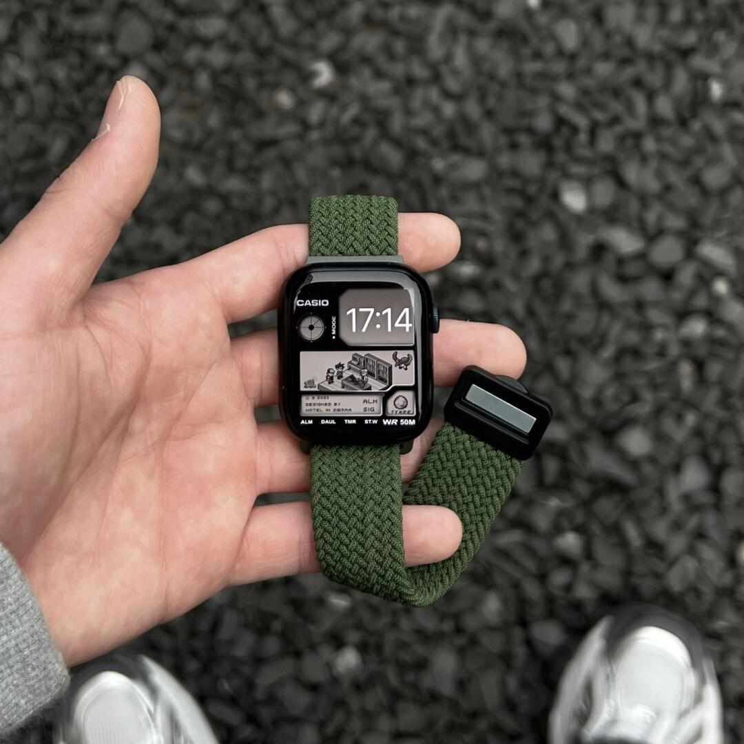 iwatch9表带新款磁吸尼龙苹果手表编织适用applewatch765se运动s8