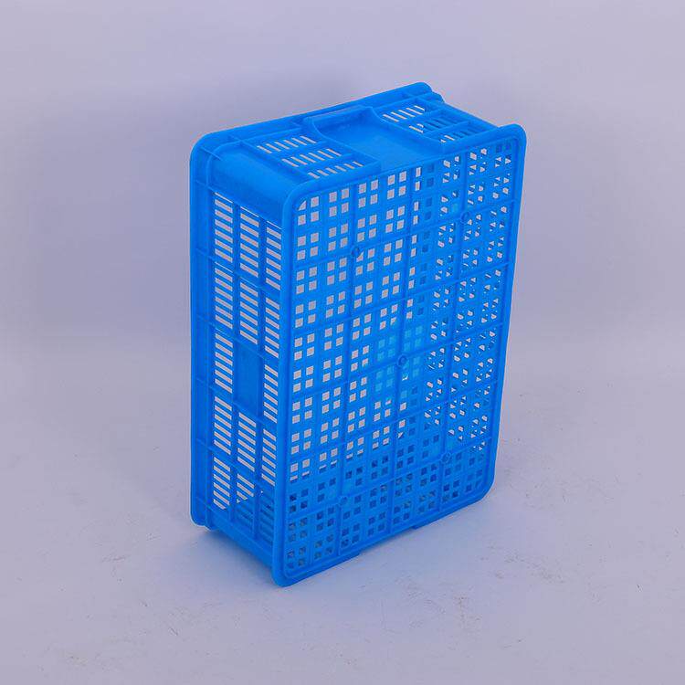 新款直销镂空塑料龙虾筐 575-190蓝色胶框全新料塑料筐生产食品塑