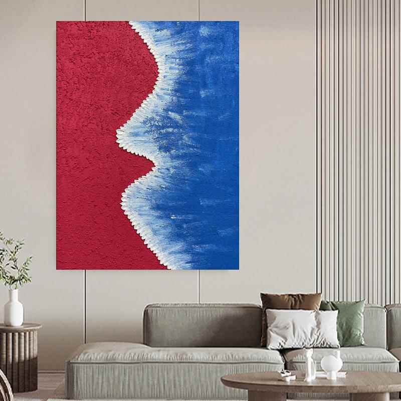 绘油海景玄手客关走廊画装饰画挂画厅餐厅抽象肌66理沙发落地画壁