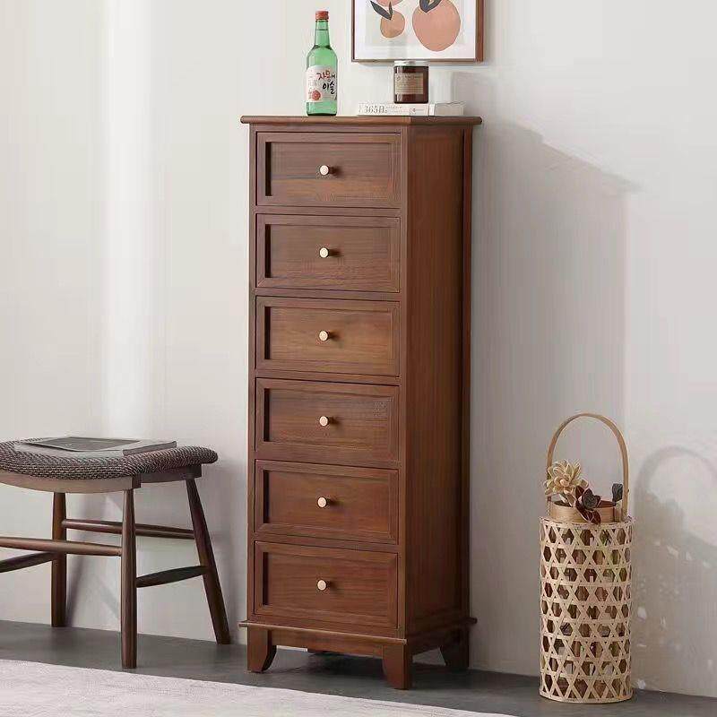 实木五斗柜客厅边角柜抽屉储物柜卧室床头柜收纳迷你木质窄小新款