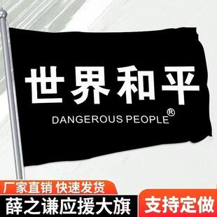薛之谦世界和平应援大旗应援旗户外演唱会音乐节手持大旗明星定制