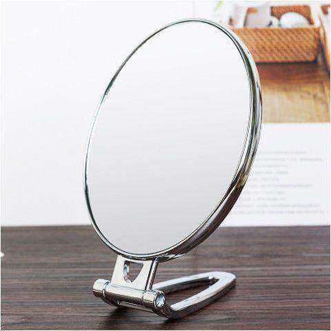 少女心化妆镜大号双面可翻转宿舍台式梳妆镜学生桌面立式公主镜子