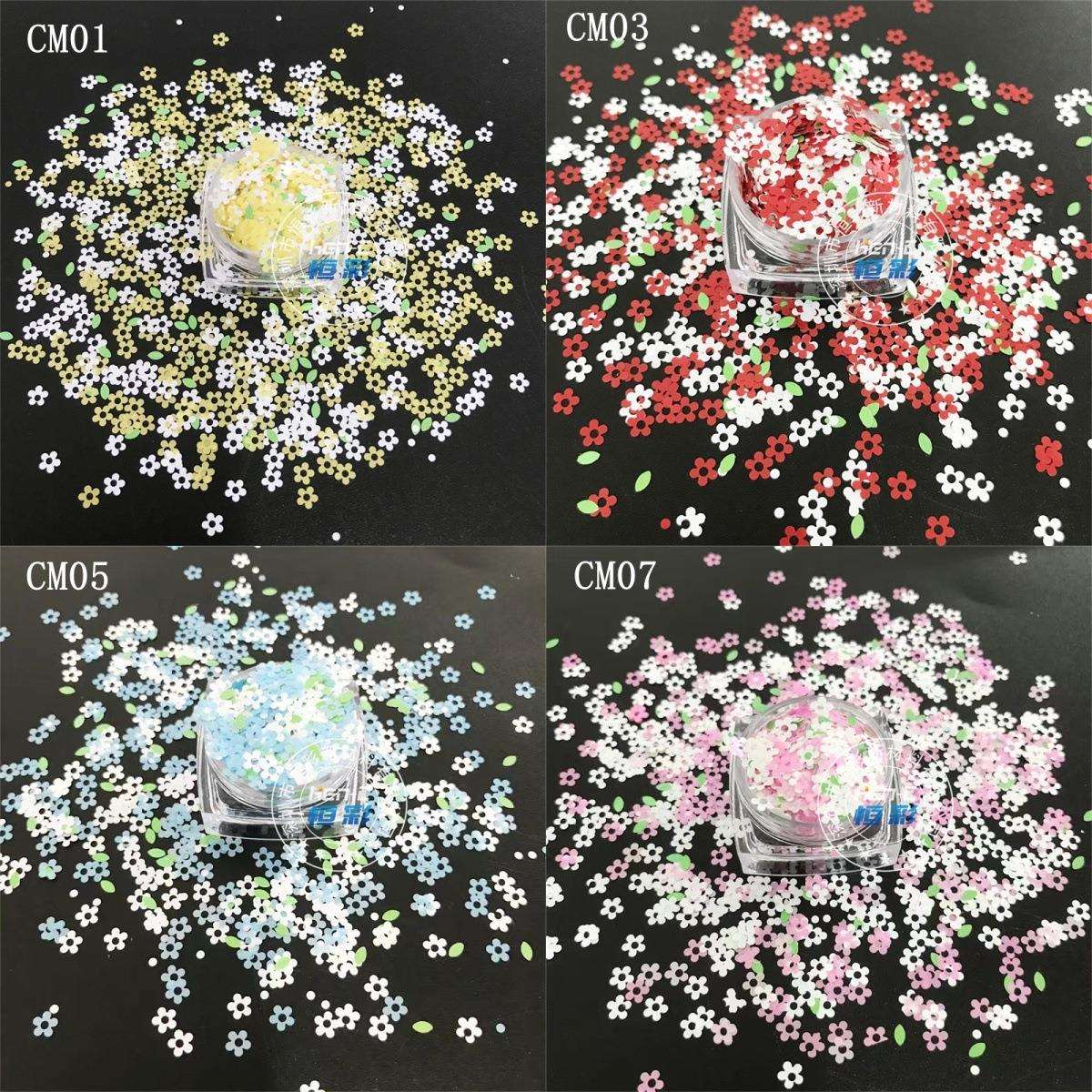 春满园系列混合亮片 多巴胺圆孔梅花多彩异形金葱粉 滴胶流沙装饰