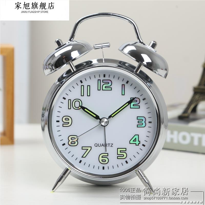 超大声懒人闹钟 专治手机闹不醒 学生用夜光静音覆古机械打铃充电