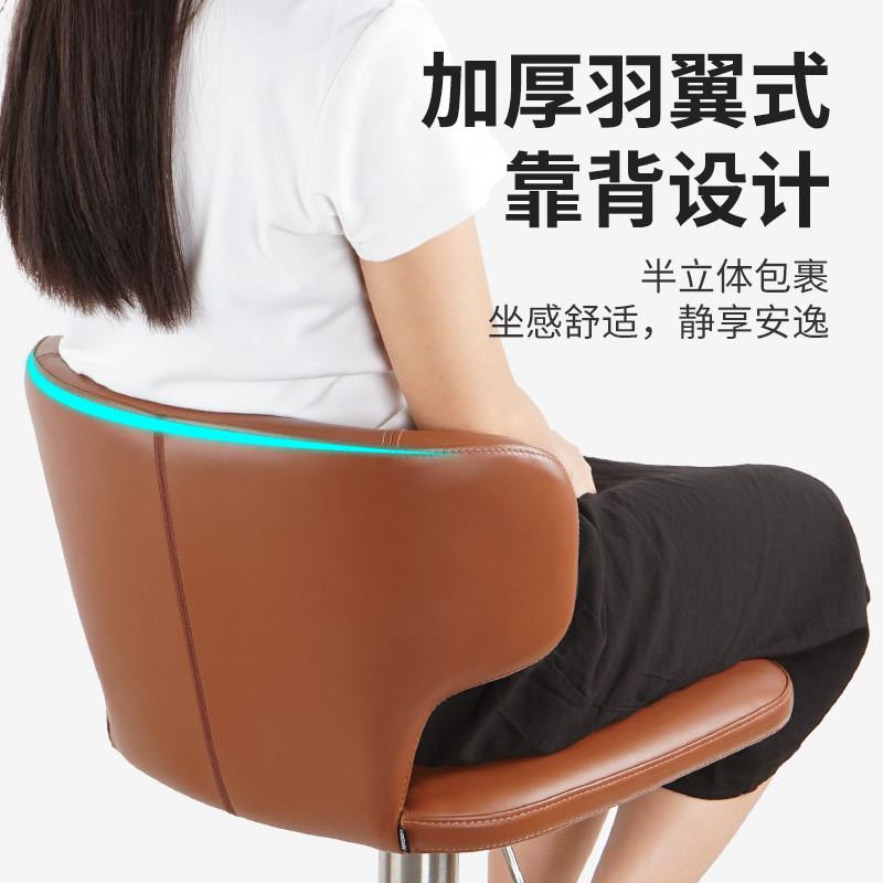 吧台椅奢代简约家用岛台Boutique高凳意升降旋转不锈轻钢现式极简