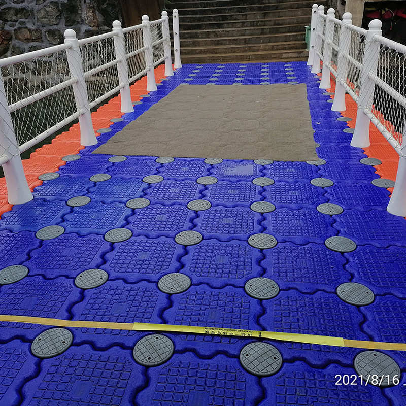 塑料制栈道游船泊位浮筒 厂家批发码头水上浮桥 水上浮动浮桥平台