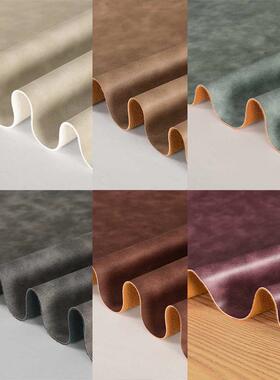 色 轻家装内饰汽车pu1mm皮革包厚炒复古柔软奢软面料弹力背景双色