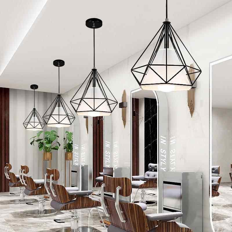 发廊美发灯装饰创意个性超亮led理发店奶茶火锅复古灯具吊灯