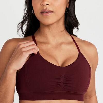 跨境后背交叉扣运动文胸月牙组织长裤无缝瑜伽文胸长裤套装