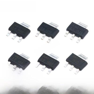 贴片三端稳压管AMS1117-3.3V 1.2/1.5/2.5/5.0/ADJ SOT223 2.5K