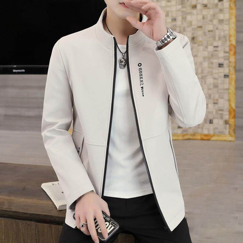 外套男春秋款2025年新款高端韩版修身痞帅立领男装男士夹克上衣服