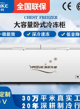 冰柜商用家用海雪速冻冷藏柜冷冻柜卧式冷柜大型厨房冻肉柜雪糕柜