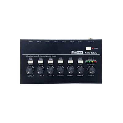 MX600 6路音频混音器六通道信号混合器 6Canales Mezclador Mixer